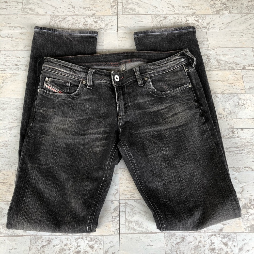 Diesel Mod Lowky Black Wash Jeans Size 29